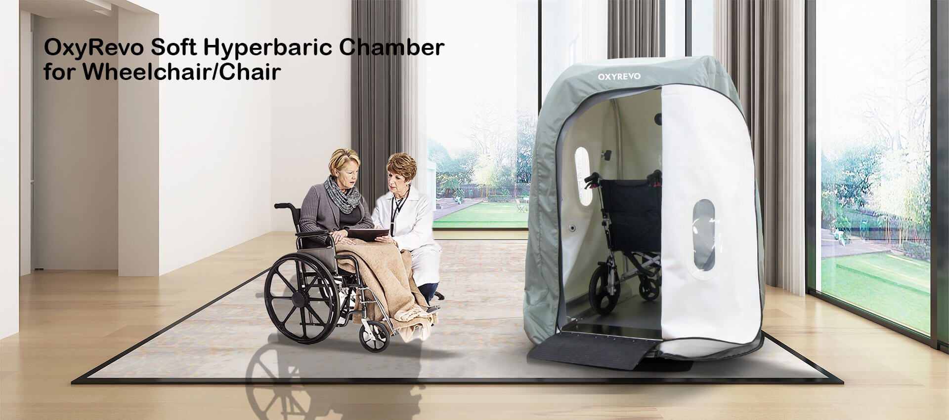 OxyRevo Soft Wheelchair Hyperbaric Chamber Heal40