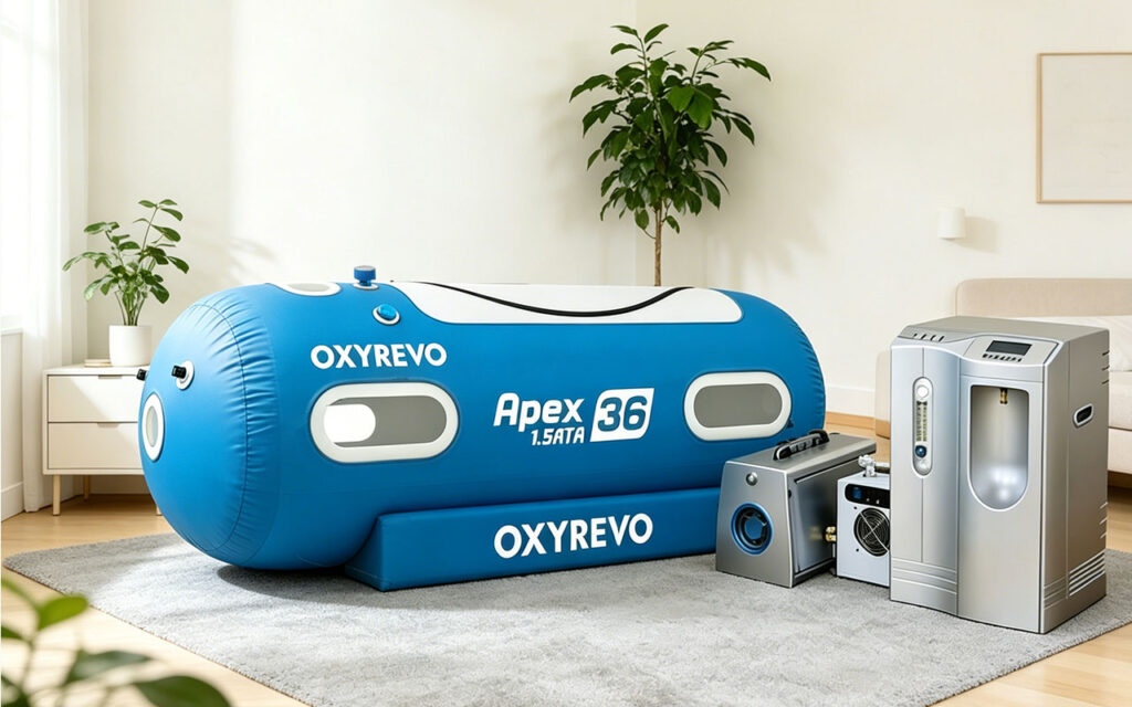 OXYREVO-Apex36-Soft-Hyperbaric-Chamber-Standard-Kit-with-3-Separated-Machines